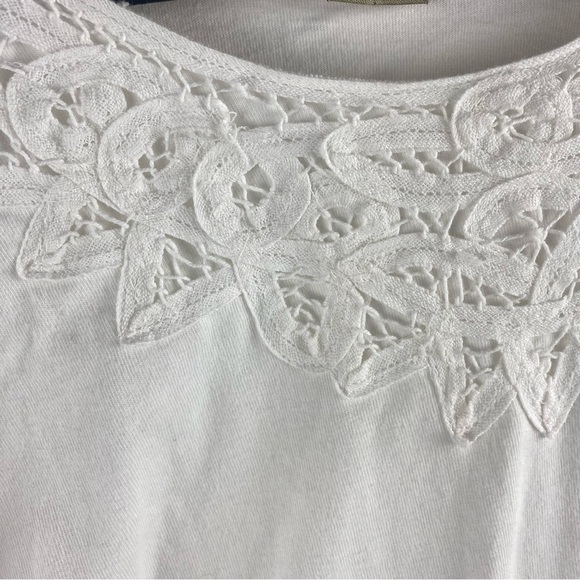 Copper Canyon White T-Shirt Cotton Crochet 5X - Picture 10 of 10